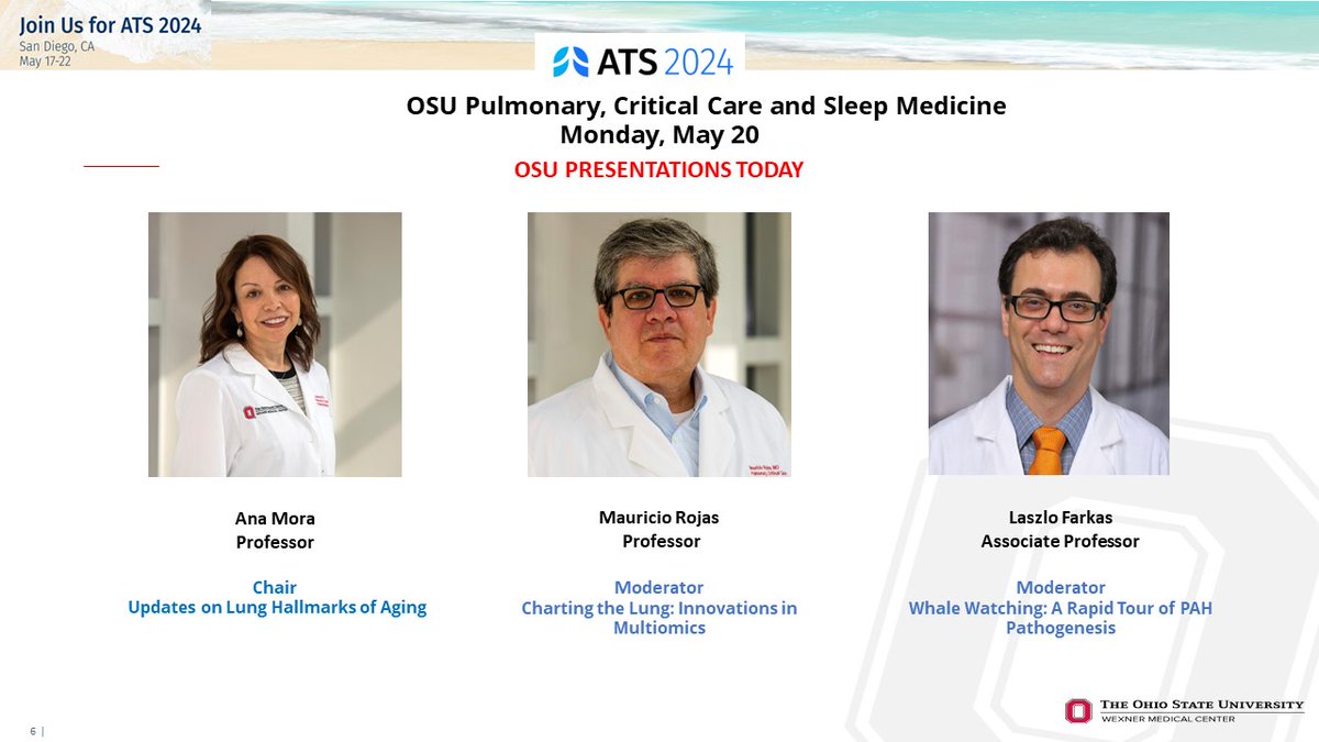 The Ohio State University is still representing at American Thoracic Society 2024 with presentations by <a href="/MR_AgingLab/">MoraRojasAgingLab</a> and <a href="/lfarkas75/">Laszlo Farkas</a> #ATS2024 <a href="/OhioStateMed/">The Ohio State University College of Medicine</a> <a href="/OSUWexMed/">The Ohio State University Wexner Medical Center</a> <a href="/OSUPCCM_Fellows/">Ohio State Pulmonary Critical Care Fellowship</a>