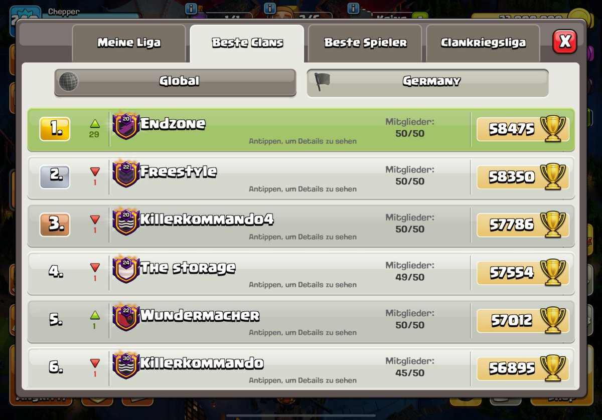 Today we were able to push on top 1 in germany. Thanks everybody for the help! See you on the 26th for our EOS Event!