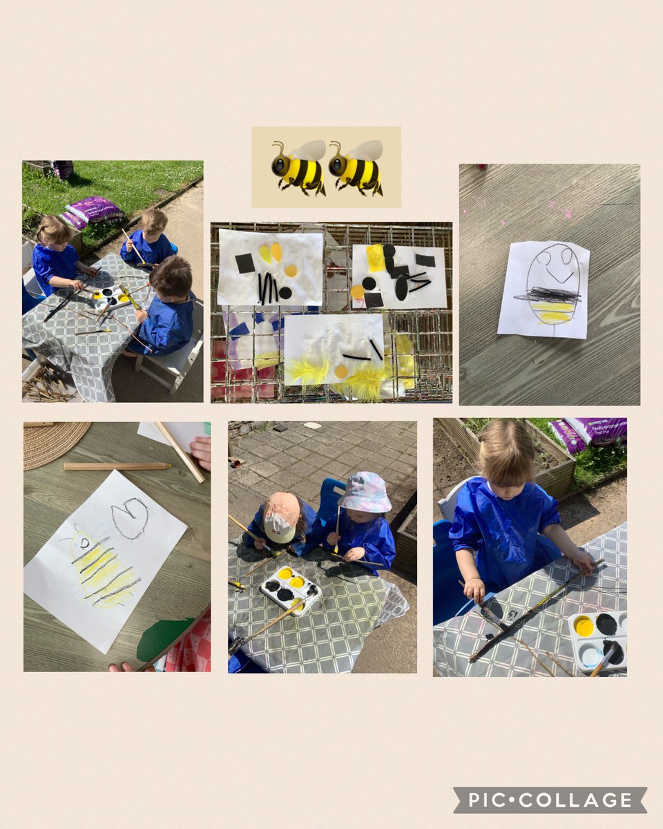 Meithrin have been exploring bee themed nature activities to celebrate world bumble bee day!🐝 #outdoorlearning @garntegprimary @sattewell95 @mrsnsafdar95