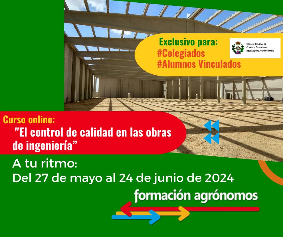 coiaab's tweet image. Últimos días de inscripción en el Curso #ControlCalidad #ObrasIngeniería
𝗘𝗫𝗖𝗟𝗨𝗦𝗜𝗩𝗢 𝗽𝗮𝗿𝗮 #𝗖𝗼𝗹𝗲𝗴𝗶𝗮𝗱𝗼𝘀 y #AlumnosVinculados
📆 27 mayo a 24 junio 2024 (6 h)
✍️  Hasta 23-05-24 en bit.ly/ForCCO
📌ONLINE @FormacionAgro
➕ ℹ️ bit.ly/ccoFA