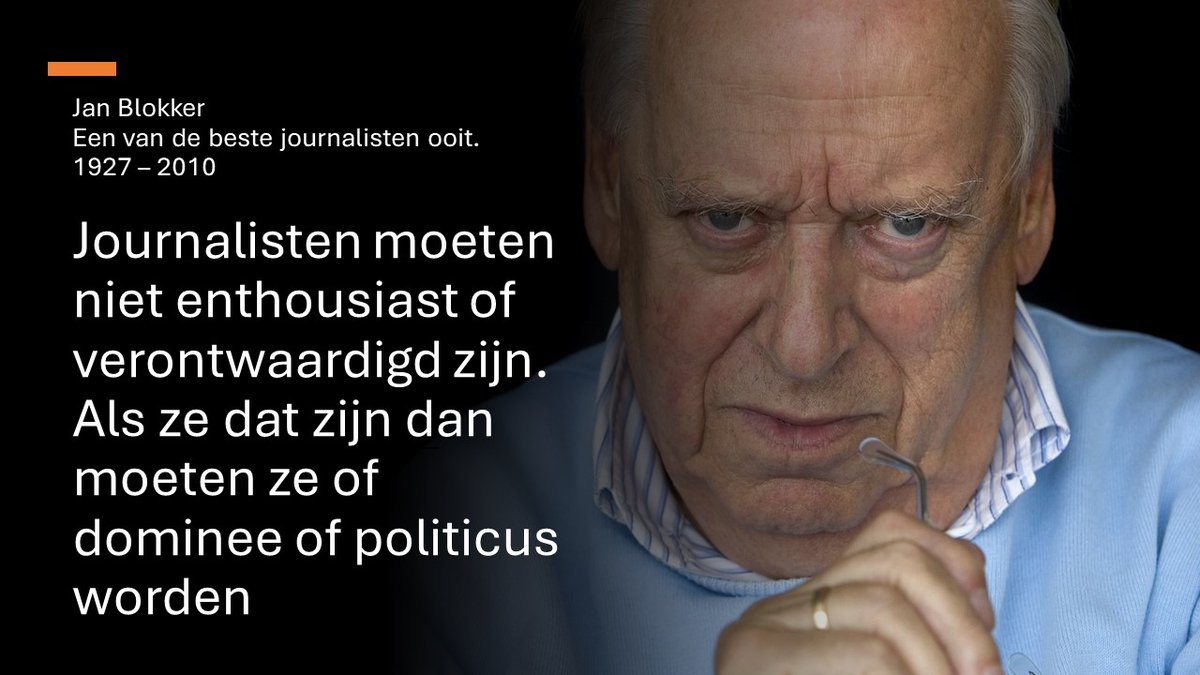 Journalisten die van mening zijn dat Plasterk is geslachtofferd door de (linkse) media en daar over verontwaardigd zijn moeten zich de vraag stellen of ze niet beter dominee of politicus kunnen worden. Dixit Jan Blokker.