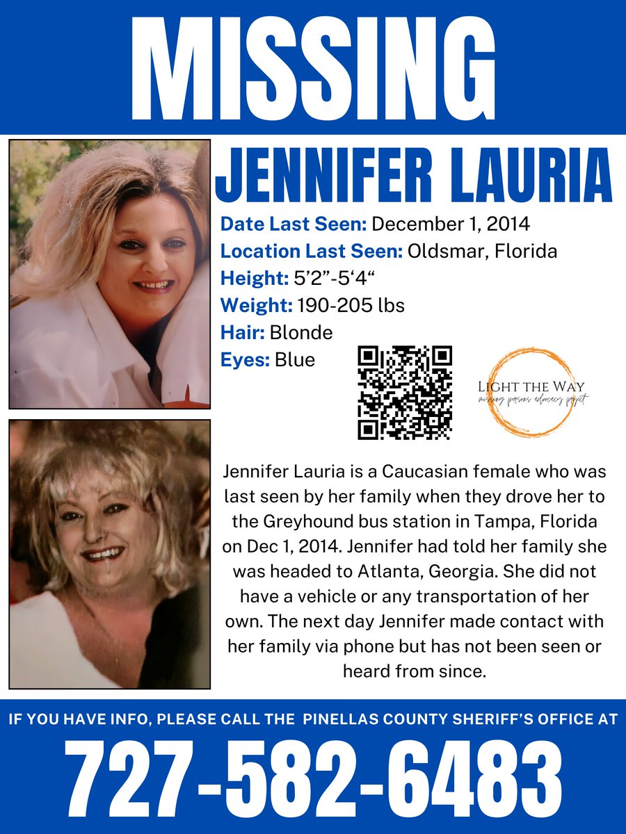 #MissingPosterMonday #JenniferLauria #Florida #Georgia #MondayMotivation #Missing #MissingPerson