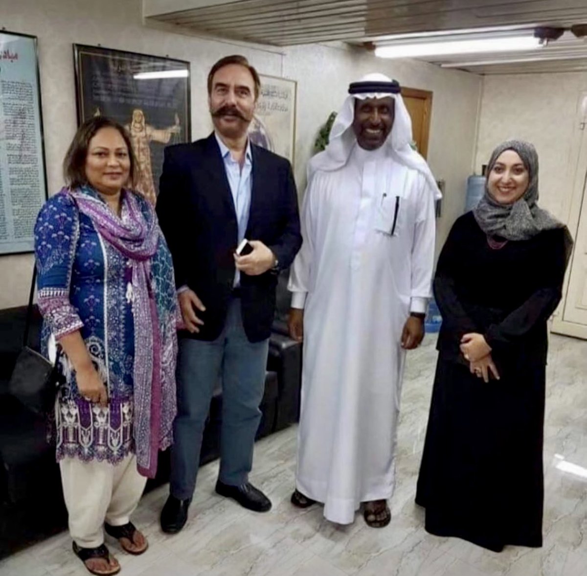 Manama Bahrain: The United Nations former Expert Advisor on Human Rights #UNHRCAC at Geneva Mr Ansar Burney, Advocate and Mrs Shaheen Burney after meeting with Bahraini Lawyers in #Manama …