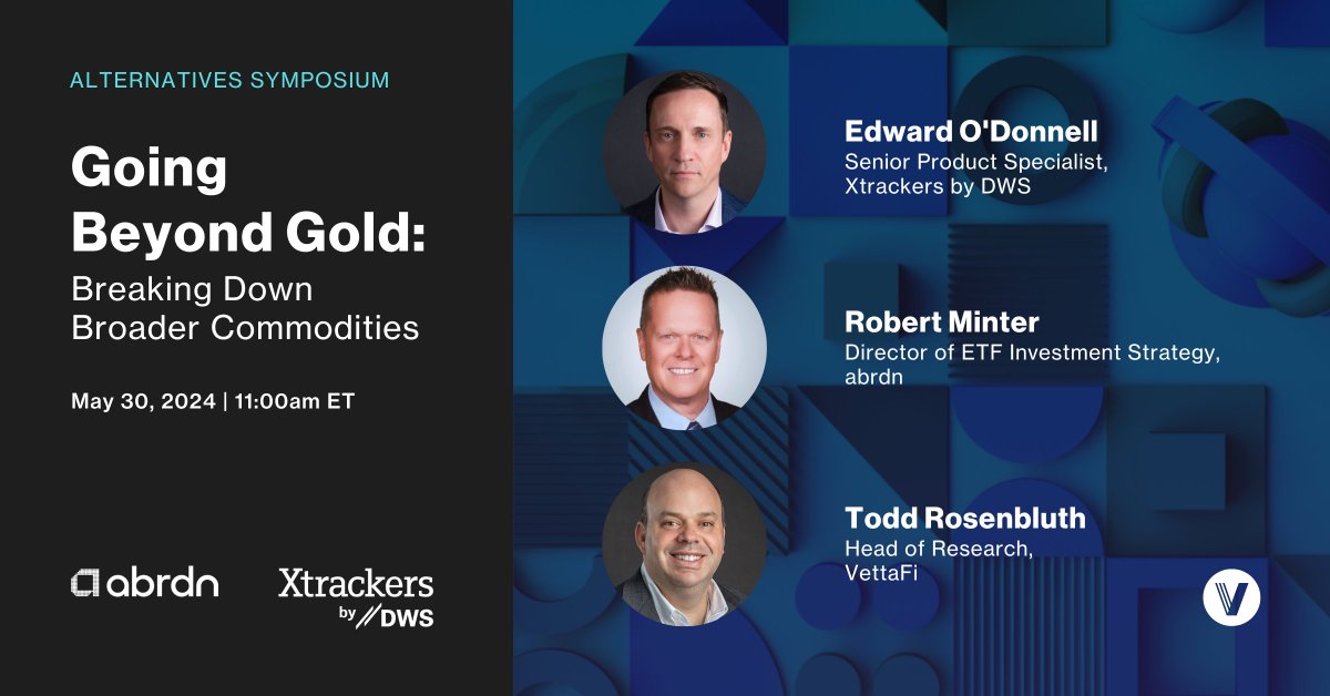 Our upcoming virtual #Alternatives Symposium is your ticket to uncovering strategies for investing in precious metals beyond gold. 🪙 Join the free event to hear from @abrdn_US' Robert Minter, CFA, CMT, CAIA and @DWS_Group's Edward O'Donnell, as they sift through commodity