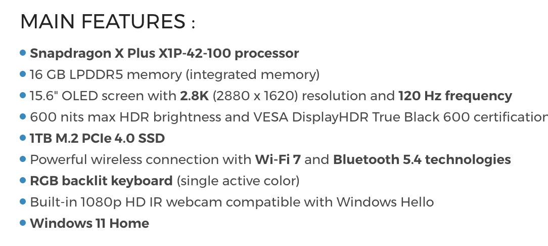 Welcome to ARM on Windows
(€1499, €1199)