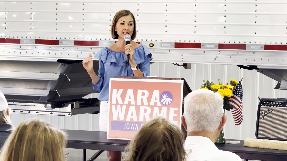 LongViewFarms's tweet image. On Friday, LongView Farms had the privilege of hosting Iowa State Senate candidate Kara Warme and @IAGovernor Kim Reynolds. We thank them for taking time to discuss important issues with the community. 

#WarmeForIowa #IowaPolitics #Agriculture #LongViewFarms