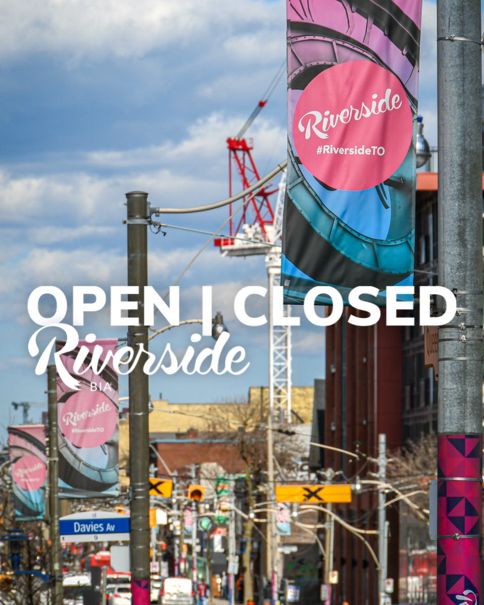 See what’s Open | Closed by just heading to our IG ‘Holidays’ highlights. We hope you are all enjoying this Long Weekend and spending time with friends and family 💜

#riversideto #riversidebia #torontoeastend #torontoeastenders #victoriadayweekend #victoriadaylongweekend