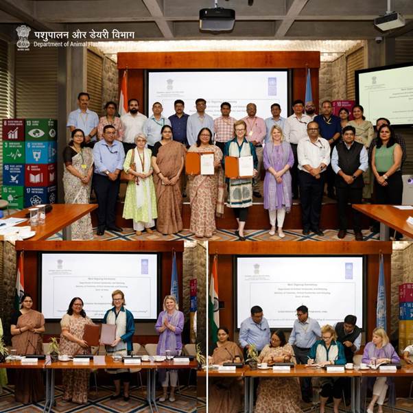 Department of Animal Husbandry & Dairying (DAHD) and UNDP signs MoU on Digitalization of Vaccine Cold Chain Management, Capacity Building, and Communication Planning Read here: pib.gov.in/PressReleseDet…