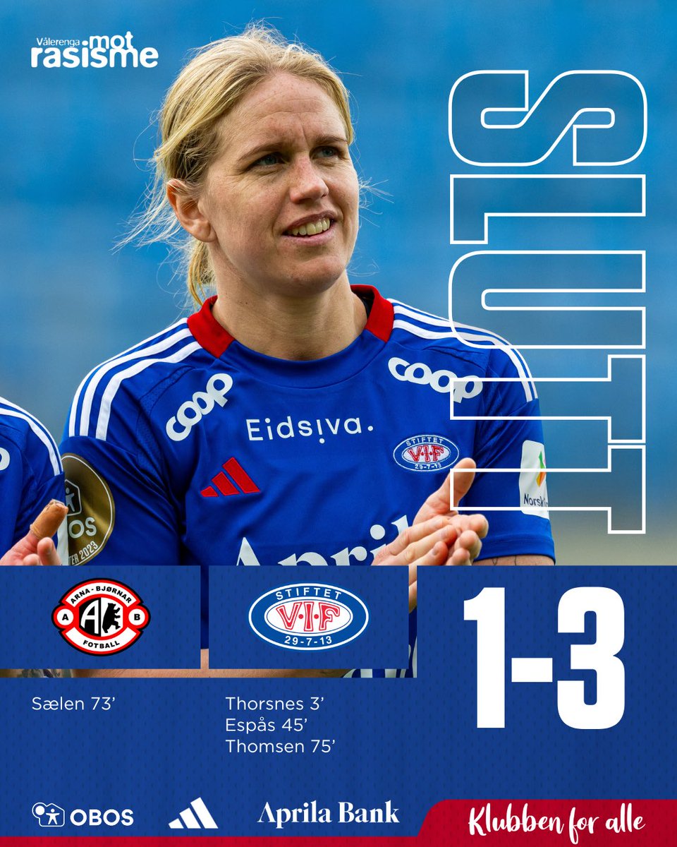 VIFDamer's tweet photo. Fin seier over Arna-Bjørnar, klare for ny kamp allerede på lørdag!
📍Kampreferat: https://t.co/SkDNLp3B3I
📍Billetter: Hjemmekamp mot Åsane, 25. mai kl. 15.30 https://t.co/SK0O4sq6su https://t.co/nPcXlkjr3F