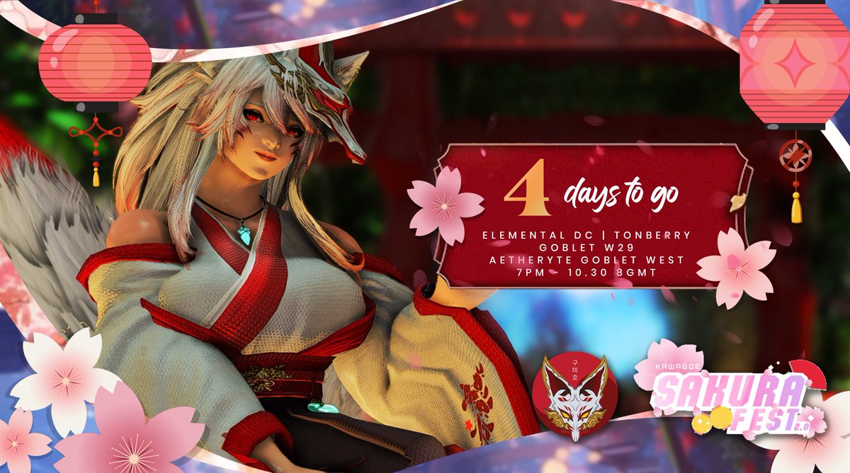 kawagoeFFXIV's tweet photo. 4 days to go🌸
Ready to take a dip w/the Thigh Priestess at #FoxyLadysDen Onsen? Are you gonna leave with your livers intact? Check her out at Plot 2

🌸https://t.co/yJ4Tj1ncxx
Elemental DC|Tonberry | Goblet | W29 Goblet West #FFXIVRP #ElementalIDC #ManaDC #MeteorDC #kawagoeFFXIV https://t.co/YeFXoMkbS7