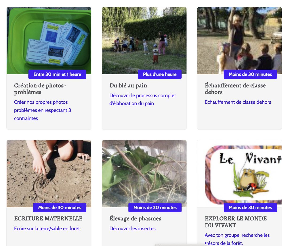🎉 Cette semaine, nous célébrons la seconde édition de la Semaine Francophone de la Classe Dehors ! 🌍✨

Pendant  une demi-journée, les élèves de 1 900 écoles et établissements  scolaires de 27 pays sortiront pour apprendre en plein air. Un grand  merci à toutes et à tous !