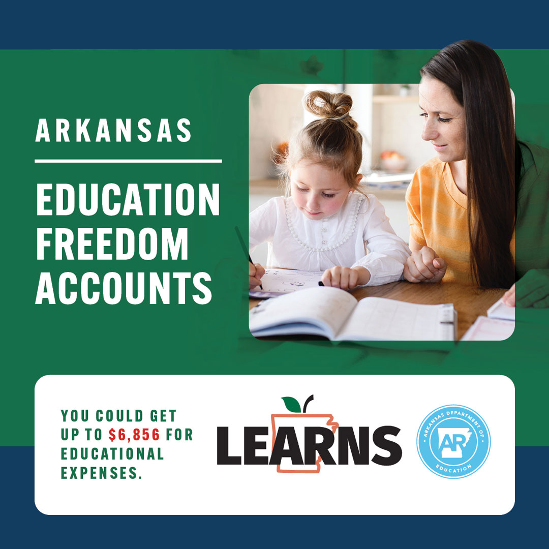 The initial deadline to apply for the Education Freedom Account program is around the corner. Learn more at dese.link/EFA. #ArkansasLEARNS