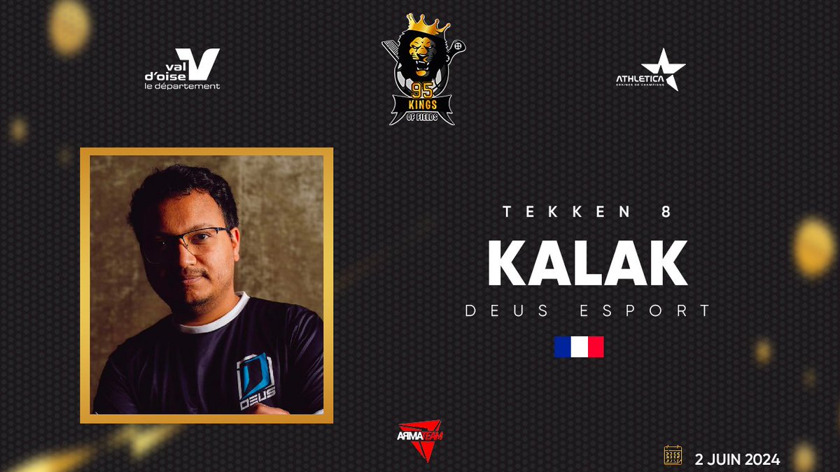 Next Level (@nextlevel_fgc) on Twitter photo Le joueur <a href="/Kalak_tk/">DEUS| Kalak</a> sera présent au tournoi TEKKEN 8 du 95 Kings of Fields #4 le 2 juin 🥊
On est très proches des 64 slots 🔥
📍 <a href="/Athletica_95/">ATHLETICA</a> <a href="/valdoise/">Département du Val d'Oise</a>
🥊Dojo Event
💰3000€ de cashprize
📺Stream sur <a href="/MK_RZA/">RZA</a>
<a href="/armateam/">ArmaTeam</a>
Inscriptions ⬇️⬇️
🔗 start.gg/tournament/95-… Le joueur <a href="/Kalak_tk/">DEUS| Kalak</a> sera présent au tournoi TEKKEN 8 du 95 Kings of Fields #4 le 2 juin 🥊
On est très proches des 64 slots 🔥
📍 <a href="/Athletica_95/">ATHLETICA</a> <a href="/valdoise/">Département du Val d'Oise</a>
🥊Dojo Event
💰3000€ de cashprize
📺Stream sur <a href="/MK_RZA/">RZA</a>
<a href="/armateam/">ArmaTeam</a>
Inscriptions ⬇️⬇️
🔗 start.gg/tournament/95-…