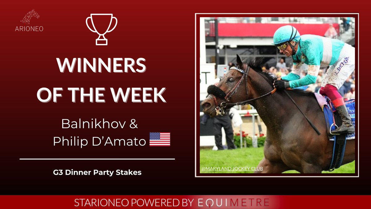 Well done @PhilDamato11 for first place in the Group 3 Dinner Party Stakes! Balnikhov shines! 💥🏆☀️ #Arioneo #Equimetre #HorseDataScience #Empoweryourexpertise