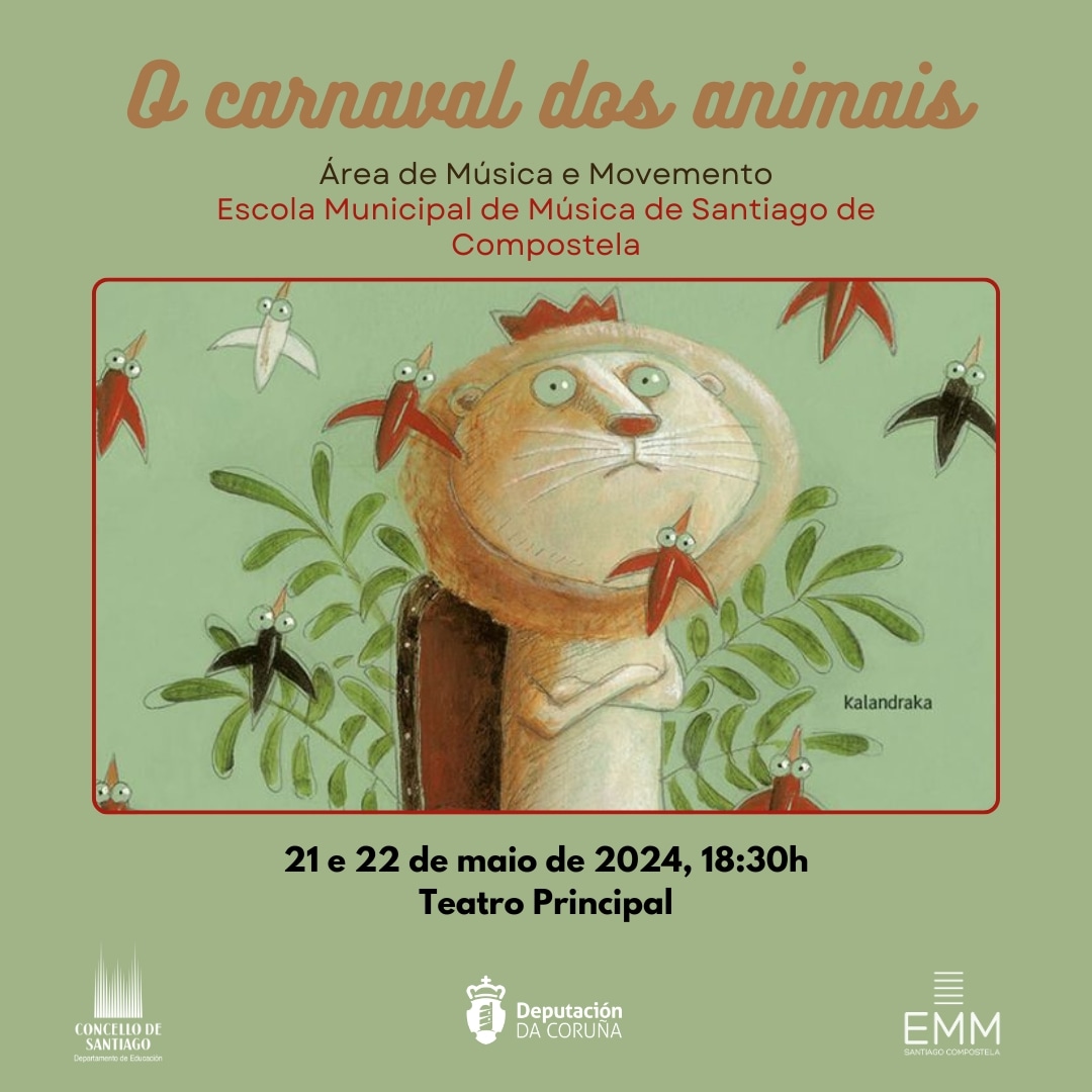 Hoxe o noso alumnado máis pequeno atópase no #Teatroprincipal co ensaio xeral do #FestivalMeM que se celebra o 21 e 22 de maio ás 18:30h
#EMM2024 #MúsicaenCompostela #Ocarnavaldosanimais