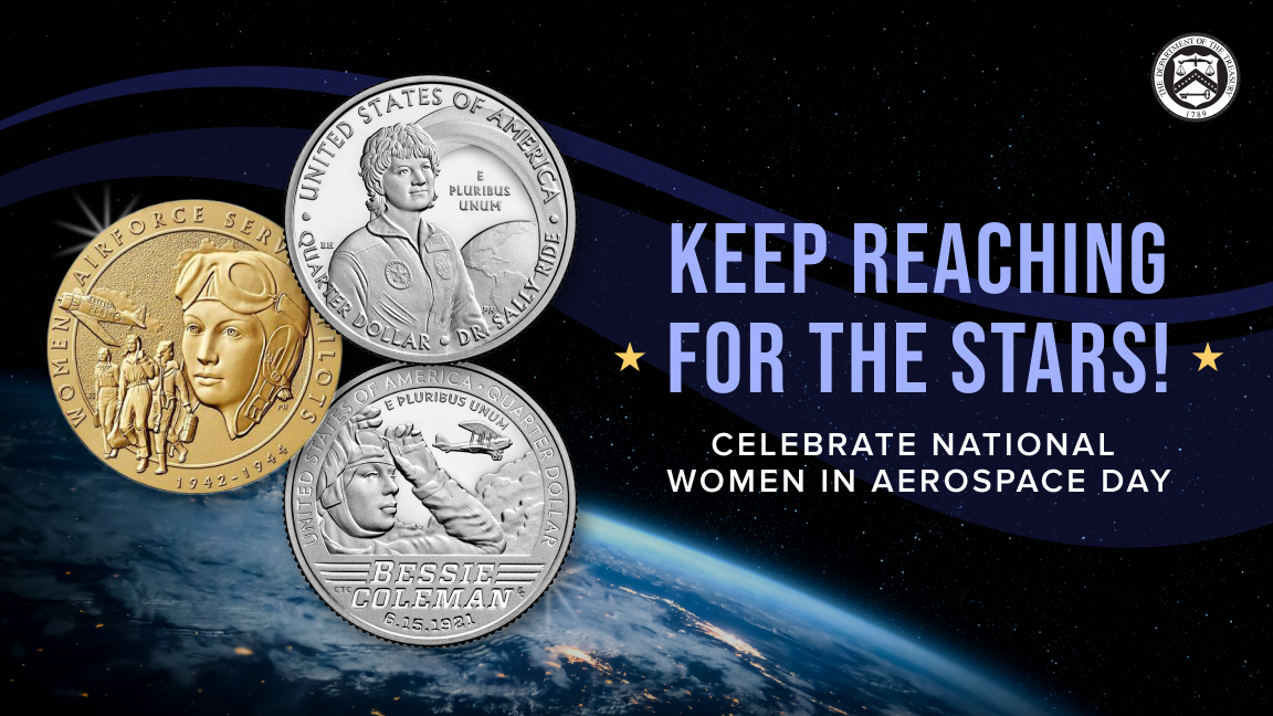 Celebrate women with wings for 🚀#WomeninAerospaceDay!✈️  #Inspire and #empower someone #OutOfThisWorld🌍with something from our American Women’s History collection! #WomenInSTEM bit.ly/44ggF8i