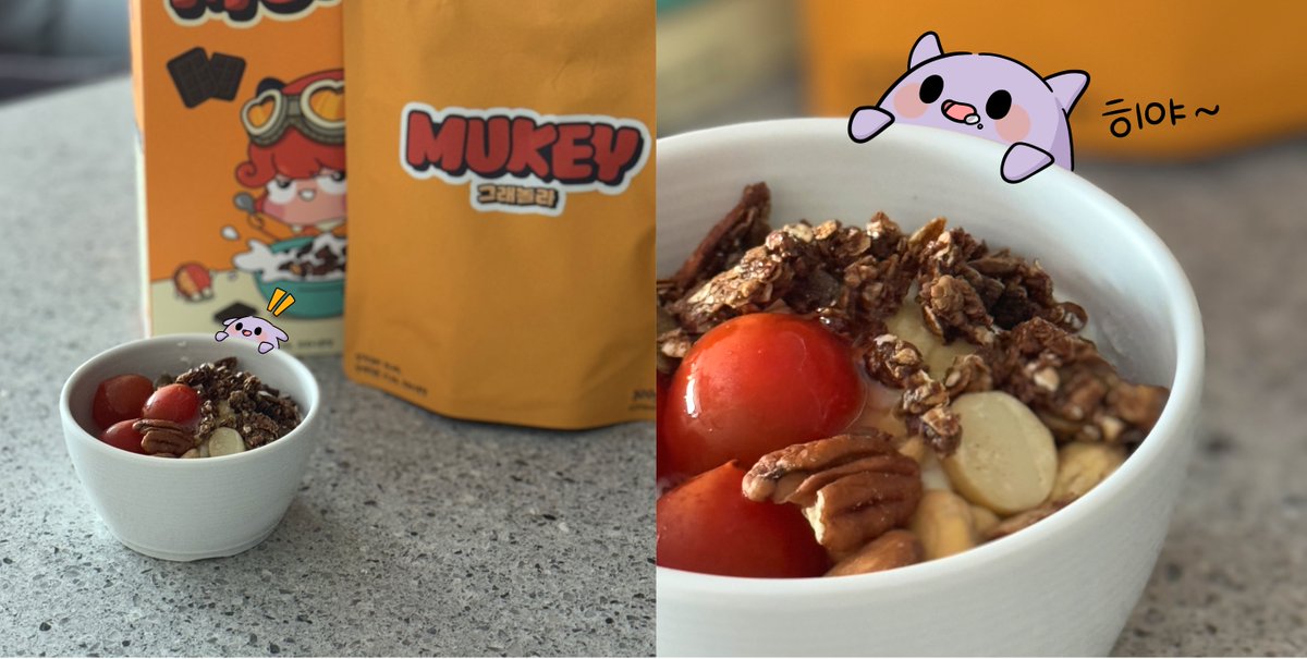 👀존맛탱 먹키 같이 드실분 구함
이렇게 맛있는거 혼자 먹기 아쉬워서 3박스 뿌린다 (진지)
요거트 + 토마토 + 아몬드 + 먹키 환상조합
(그리고 비밀인데 먹키 당첨되면 QR코드찍어서 NFT도 얻을수있음)

Event 참여방법
- 팔로우 <a href="/Kr_hideer/">하디 | HIDEER</a> <a href="/mukkebi_project/">Mukkebi_project</a> 
- 좋아요 리트윗 댓글 3tag

1박스는