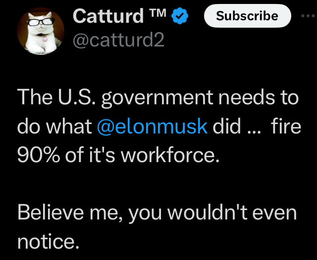 WE HEAR SO MUCH ABOUT NONESSENTIAL EMPLOYEES when there is a contemplated shutdown of federal government - so let's fire those government career employees that we pay who are not essential. Do you think we would miss them - AND - Do you think the remaining government employees