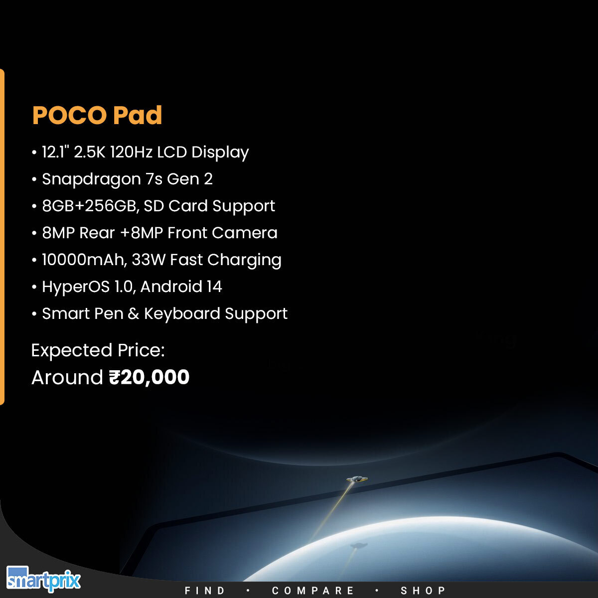 POCO Pad Global Launch Confirmed for May 23 Alongside POCO F6 smpx.to/GbImWF #POCO #POCOPad #tablet #upcoming