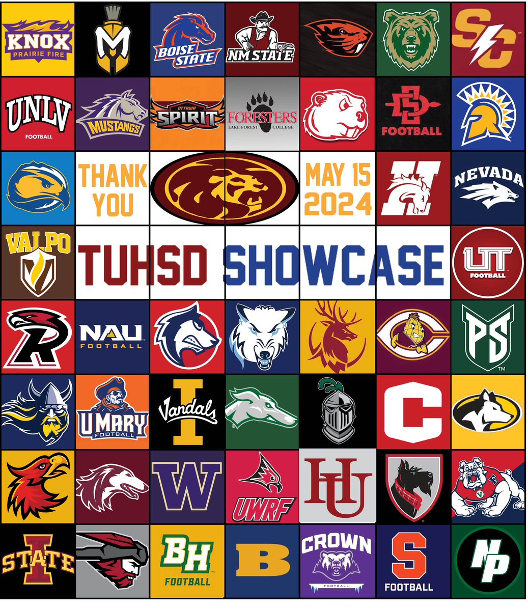 Big thanks to the 70+ Coaches and 50+ Universities that attended our TUHSD Showcase!! #ROLLPR1DE #ETC #WSN