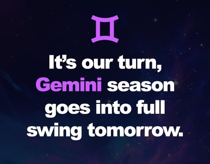 It’s Almost Gemini ♊️ Season! Believe in you and as you get older, certain things just doesn’t have a high level of significance as it once did! Keep the main thing, the main thing, keep your affairs in order, and enjoy the fruits of your labor! Peace and Love! ❤️