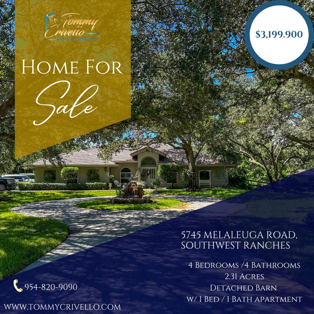 Check out this amazing home on 2.31 Acres!
Let me help you get into your dream home in 2024!
Call me today!
#realestate 
#realestateagent 
#luxuryrealestate
 #realestatelife 
#realestateinvesting 
#realestateflorida 
#luxuryrealestateflorida
 #buyrealestateflorida 

#justsold