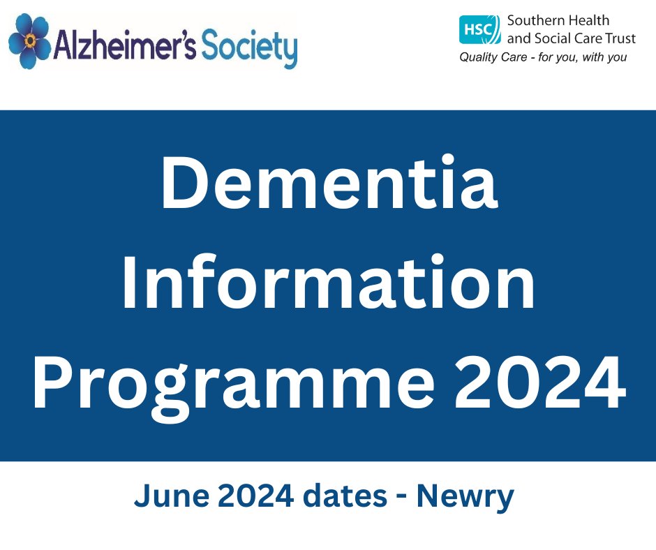 There is a free programme for carers, family and friends of people living with Dementia or anyone who has questions about dementia, taking place over four consecutive Thursday evenings in June. Find out more via link below: southerntrust.hscni.net/service/memory… #TeamSHSCT