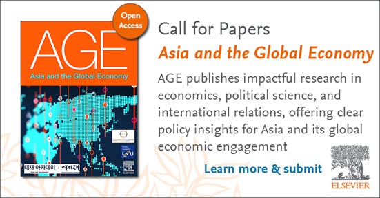 AGE publishes innovative and timely studies of economic, political, and social aspects of relations among Asian countries and their relations with the rest of the world. #research spkl.io/601042fRQ