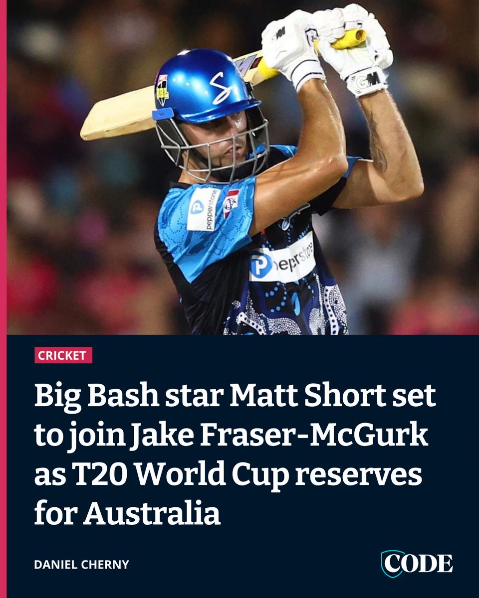 codecricketau's tweet photo. Two reserve batters, and no bowlers, are set to join the travelling Australian squad for the T20 World Cup in the Caribbean and United States. 

✍️ @DanielCherny 

MORE ▶️ https://t.co/rd3M6c17PP https://t.co/9uxSqwHd41
