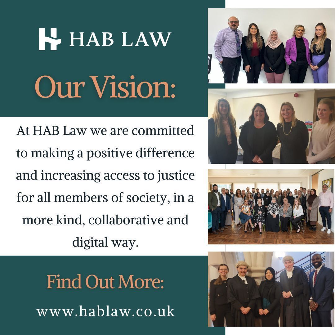 At HAB Law, our vision is simple…

We are committed to making a positive difference and increasing access to justice for all members of society, in a more kind, collaborative and digital way.

#HABLaw #FamilyLaw #MakingAPositiveDifference #OurVison #CompanyVison #WaysOfWorking