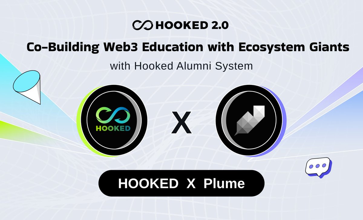 #NewEraofHOOKED #Hookedfrens Excited to introduce @plumenetwork, the pioneering modular L2 blockchain dedicated to real world assets, as part of our Hooked 2.0 expansion — fueling perpetual growth in Web3 mastery! 🔗 Plume integrates asset tokenization and compliance providers