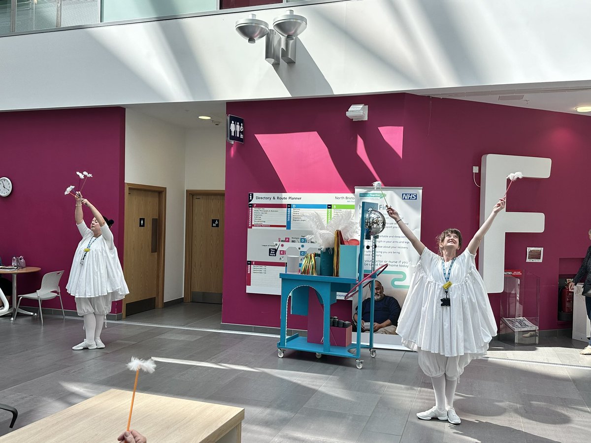 We are celebrating both Dementia Awareness Week and Creativity & Wellbeing Week by sharing our Dance for Dementia Project throughout the Atrium of the Brunel. You can also find the wonderful exhibition of this project at gate 36. @NorthBristolNHS #NBTFreshArts