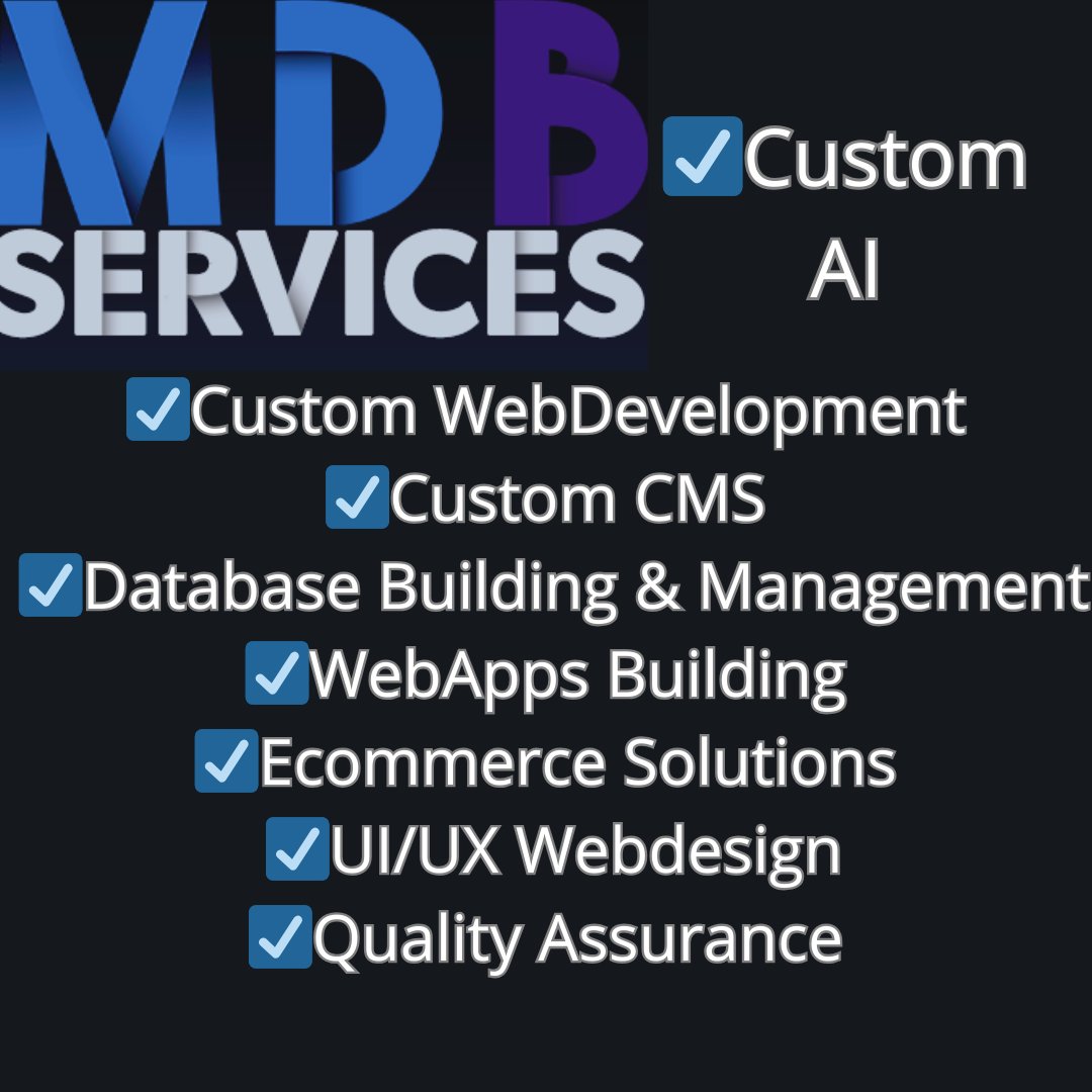 TailwindElement's tweet photo. MDB Services:
☑️Custom #WebDevelopment
☑️Custom #WebApp &amp; #Ecommerce #Solutions
☑️#CMS 
☑️#Frontend/#Backend 
☑️#Database Building &amp; #Management
☑️#UI/#UX #Webdesign

Boost Your #Business with All-in-1 #service package! 
https://t.co/7A8QA4bw96

#marketing #digital #AppWeb #data https://t.co/k9d2YqZPu4