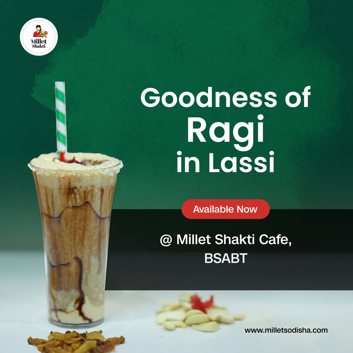 Stay cool this summer with refreshing 'Mandia Chaas' and 'Ragi Lassi'! Visit Millet Shakti Cafe at Babasaheb Bhimrao Ambedkar Bus Terminal (BSABT), Bhubaneswar, and enjoy these healthy, cooling drinks. #SummerRefreshments #MilletShaktiCafe #HealthyDrinks #Bhubaneswar #BSABT