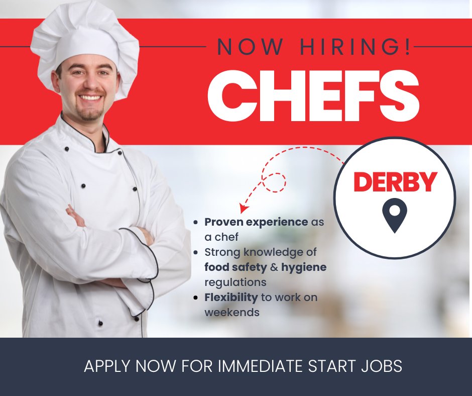 FirstCallEmploy's tweet image. Looking for a temporary weekend chef role? Join us at a care home in Derby! 📍 Competitive pay rates! Apply today! 👨‍🍳👩‍🍳 tinyurl.com/5fkh5jzr

#ChefJobs #WeekendChef #DerbyJobs #FirstCallEmployment #NowHiring #CulinaryJobs