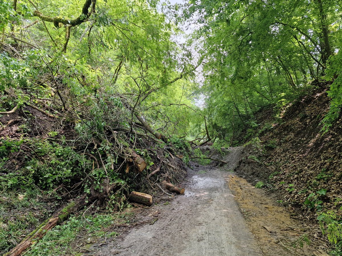 drakewla's tweet photo. Landslide on #pc2lux near Bech Tunnel. https://t.co/qObd2t15BX