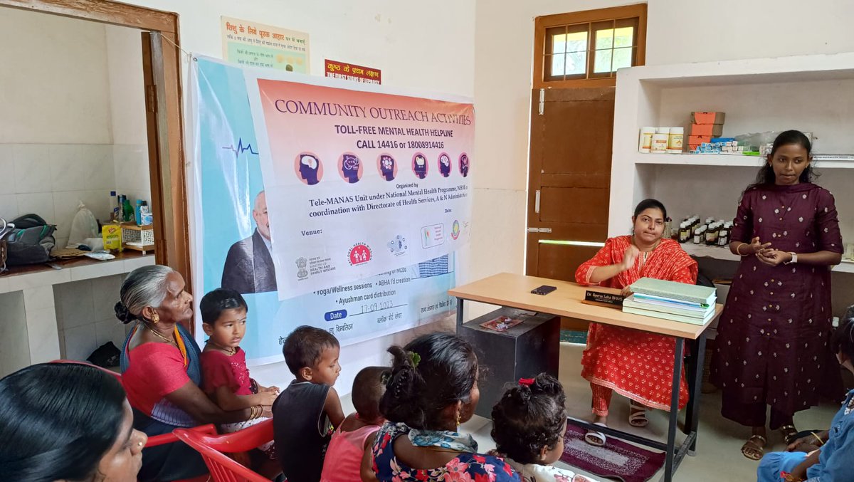 TelemanasANI's tweet photo. Mental Health Awareness Programme Conducted at AYUSH SUB-CENTER NEW BIMBLITAN on 8th Nov 2023 https://t.co/QF25PkcwOn
