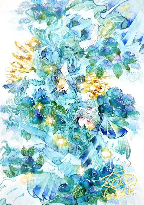 「flower upside-down」 illustration images(Latest)