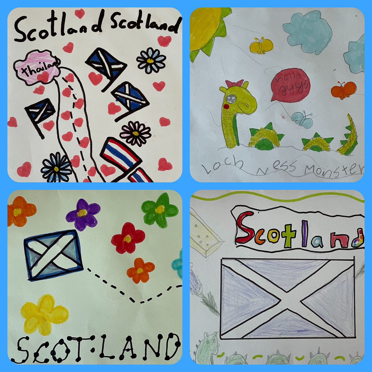 Team Garnetbank are making new friends around the world! P4/3 made these beautiful cards to send to the Momtik camp in Thailand where Mrs G's daughter is volunteering. She's helping children to learn English and telling them all about school life here in Glasgow 🏴󠁧󠁢󠁳󠁣󠁴󠁿 @UNICEF_uk