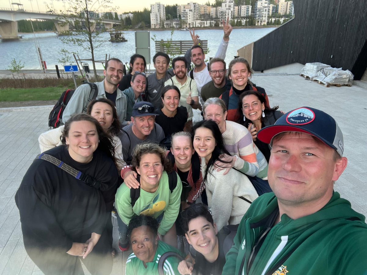 PhD Summer School crew embracing the Finnish culture with a traditional sauna experience! 🎉