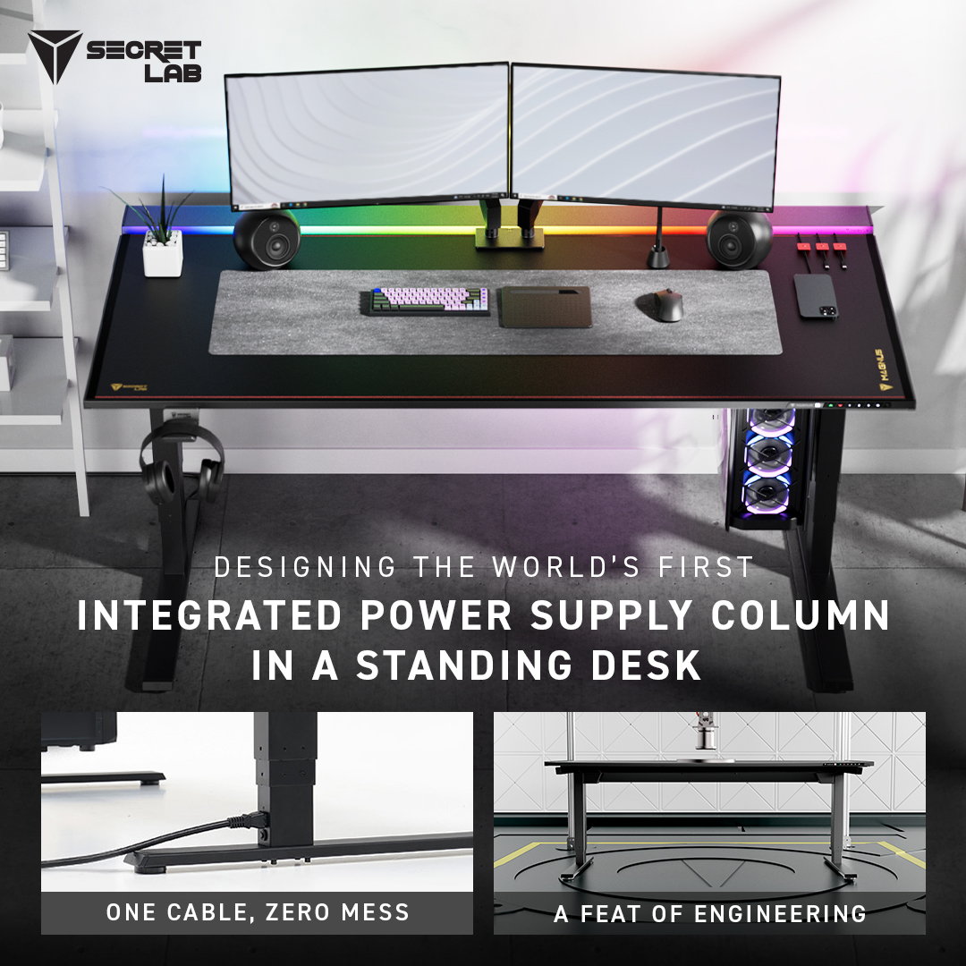 “We saw the need for something different,” said Head of Industrial Design at Secretlab, Vincent Sin. Find out how our product engineering team created the world’s first integrated single-cable power solution on a sit-to-stand desk. Read more: blog.secretlab.co/stories/design…