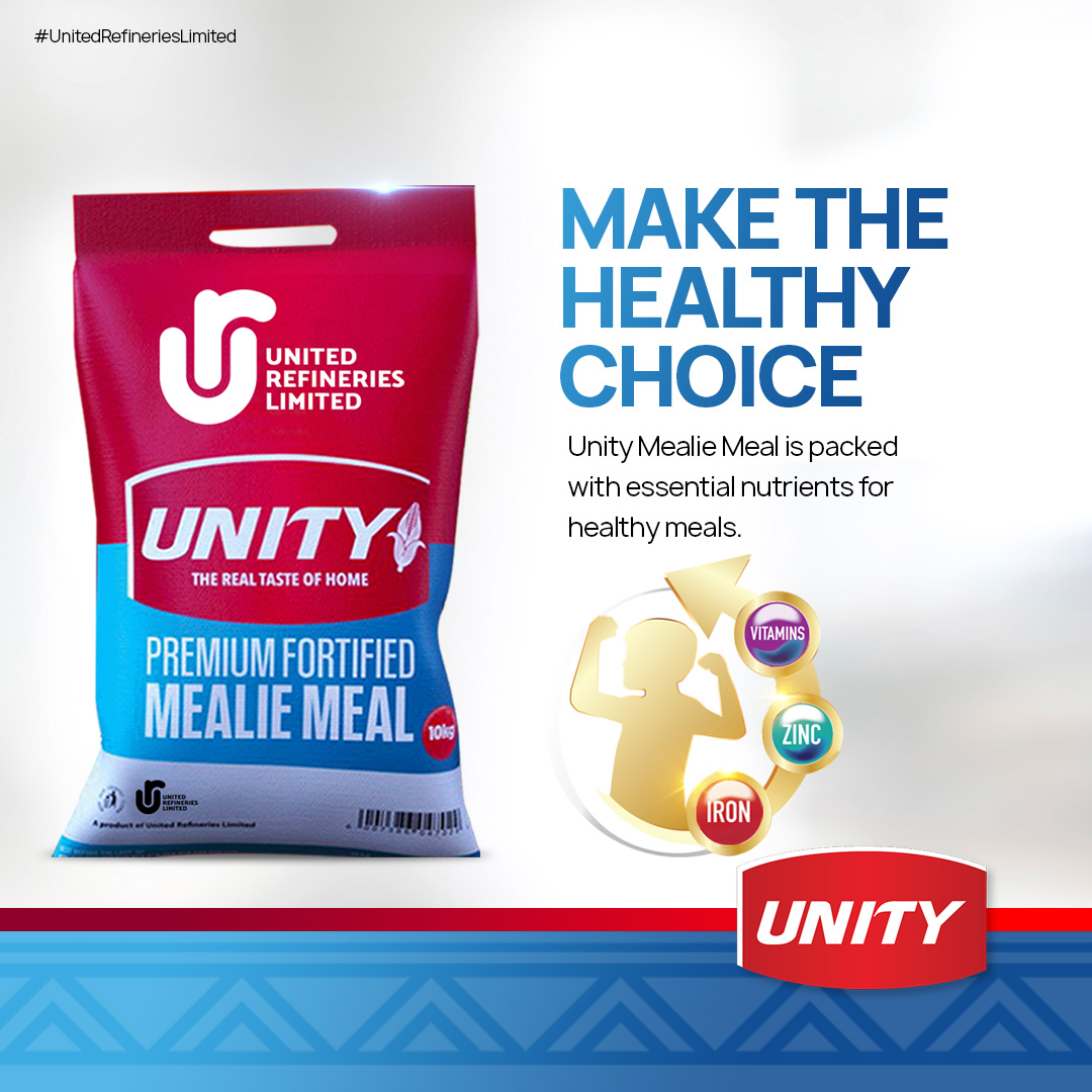 Make the healthy choice! It's not too late to switch. Unity Mealie Mealie is packed with essential nutrients for healthy meals. #unitymealiemeal #unitedrefinerieslimited