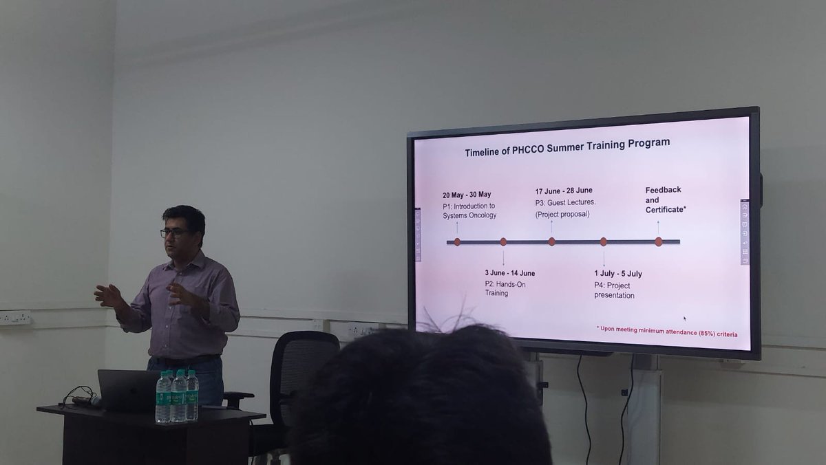 mkjolly15's tweet photo. We launched today 7-week summer training program (including lectures, hands-on sessions, a short research project) in computational oncology for 24 undergrad students from all over India &amp; across disciplines (Engineering, Medicine, Data Science, Biology etc.) at @iiscbangalore 🧵 https://t.co/M5d5WG8Pe3