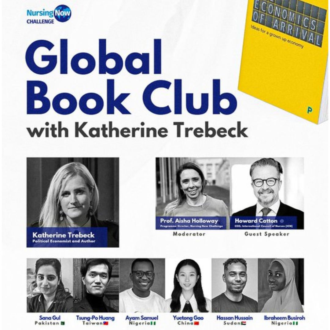 You can now watch @NursingNow2020's most recent #GlobalBookClub session on their YouTube channel! The session featured author @KTrebeck, guest speaker @HowardCatton & was moderated by @ProfessorAisha. Tune in here: youtu.be/9Pky3gLrp2s
