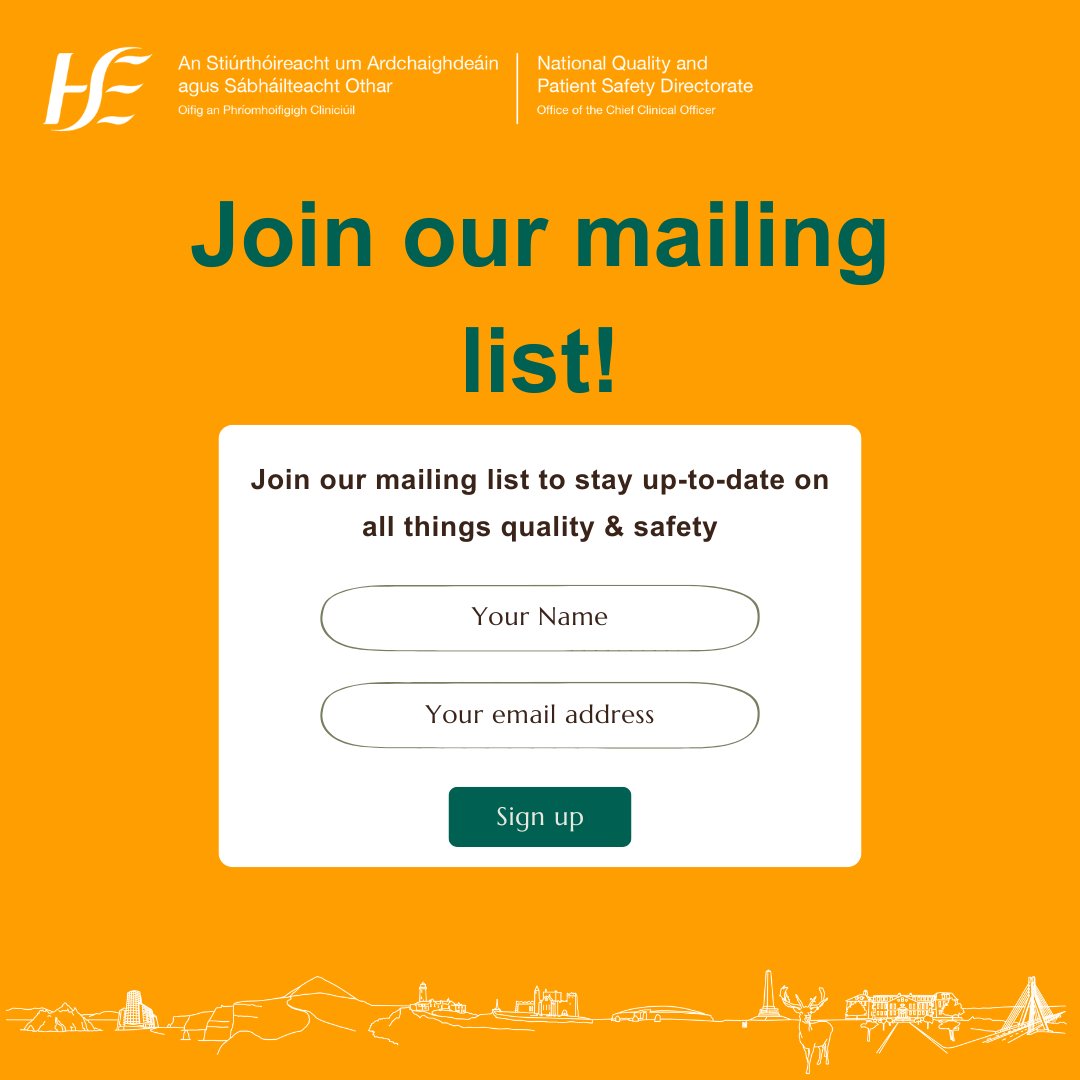 Join our mailing list to stay up to date on: ⭐️Latest @QPSTALKTIME episodes ⭐️Quarterly #Quality & #PatientSafety Matters newsletter ⭐️All-Ireland Walk & Talk Improvement podcast ⭐️latest quality & patient safety news, updates, resources & events. Join⬇️ surveys.hse.ie/s/nationalqpsd…