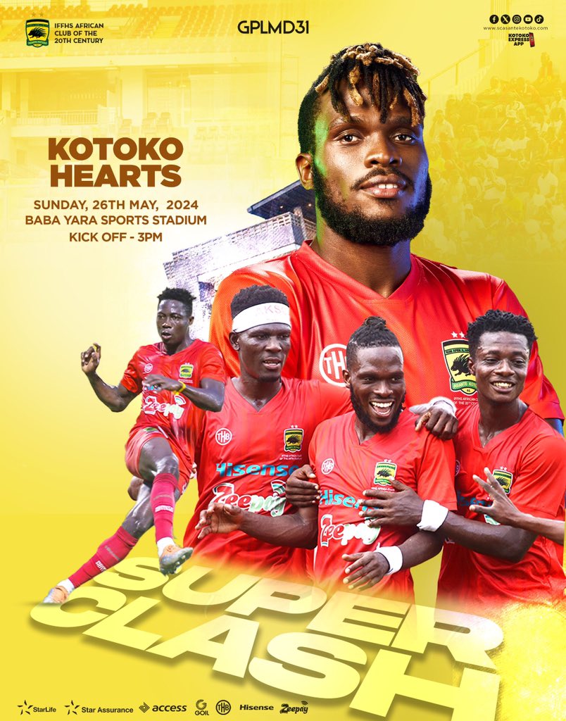 It’s Hearts of Oak on Sunday ⚡️

#SUPERCLASH 

#AKSC #Fabucensus #Kotoko4All