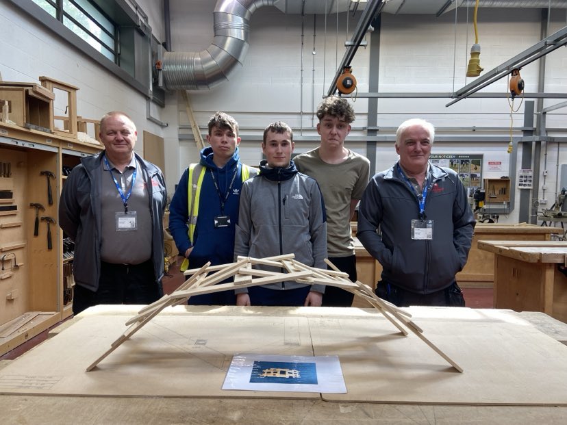 We recently attended the @ChesterfieldAC #IndustryDay, where we delivered a talk on the #construction industry and worked with #students to build the Da Vinci bridge and carry out brickwork calculations, as well as sharing our expertise to support them in their career choices👷‍♂️