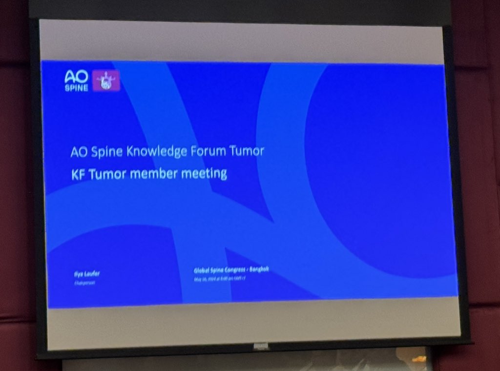 Great times in Bangkok for <a href="/AOSpine/">AO Spine</a> Global Spine Congress. We presented our latest cervical deformity &amp; tumor research and met with our Tumor Knowledge Forum discussing the latest advances in spine tumor care, identifying opportunities for further study. Look out for our upcoming