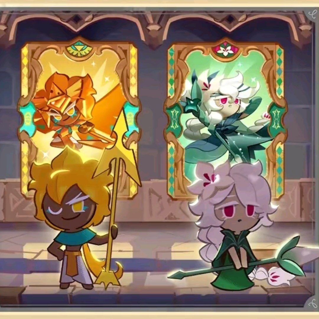 Long haired Golden Cheese Young White Lily with a lil staff The three  siblings