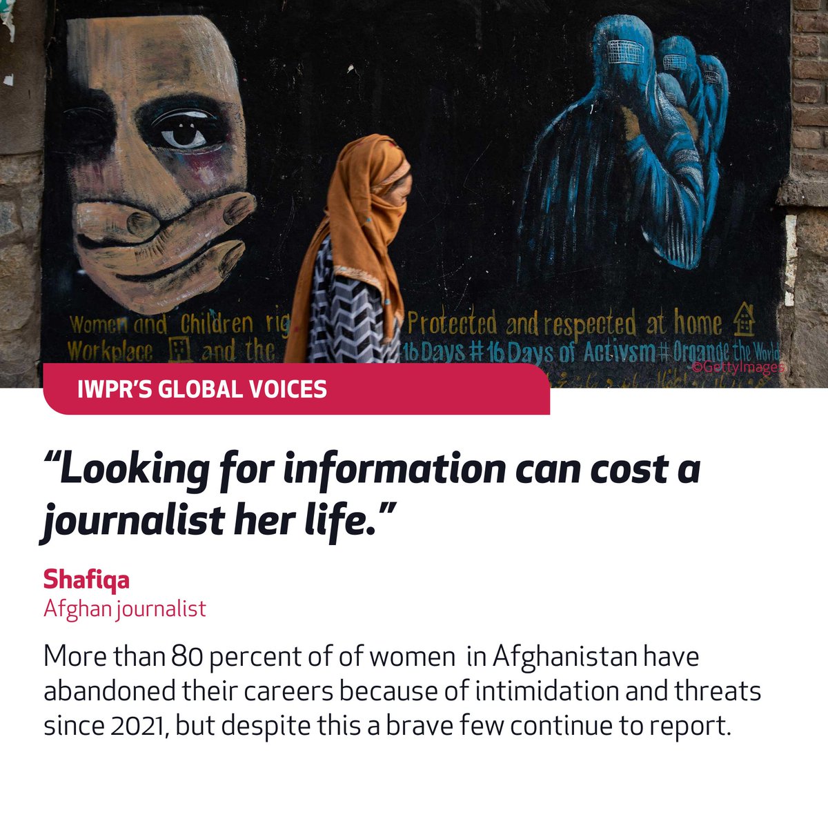 For women journalists in Afghanistan, simply showing up to work is an act of defiance. IWPR works with Afghan women-led newsroom @ZanTimes to give a platform to Afghan women. Read about their editor-in-chief @ZahraYusufi story: iwpr.net/global-voices/…